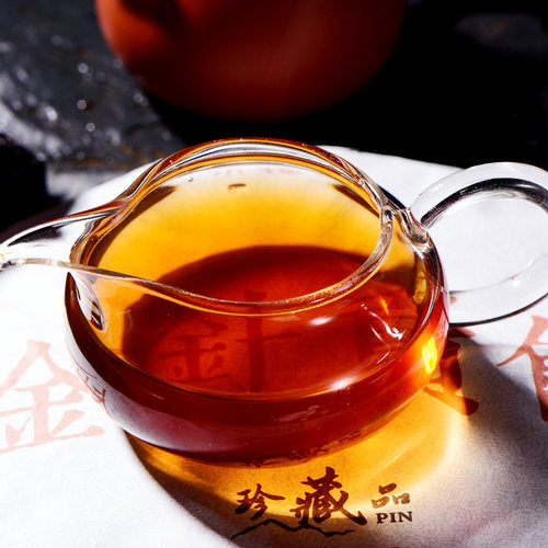 2008年勐海布朗山金芽金针贡饼云南普洱茶熟茶七子饼茶叶 357g/饼 - 图1