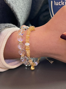 Meililove莓拉早餐皓白水晶手串