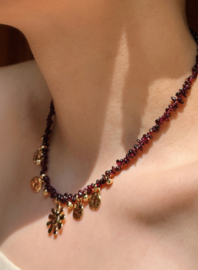 Meililove莓拉日光螺旋串珠项链