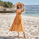 Nara one-shoulder dress for women, summer retro beach skirt, super fairy chiffon skirt, slim long skirt