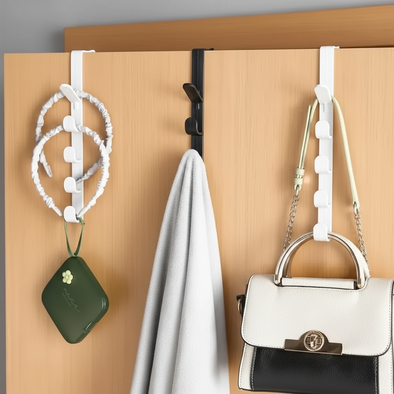 挂门置物架免打孔可旋转挂钩卧室衣柜收纳神器多层挂架,淘宝优惠券,粉丝福利购,淘宝优惠卷