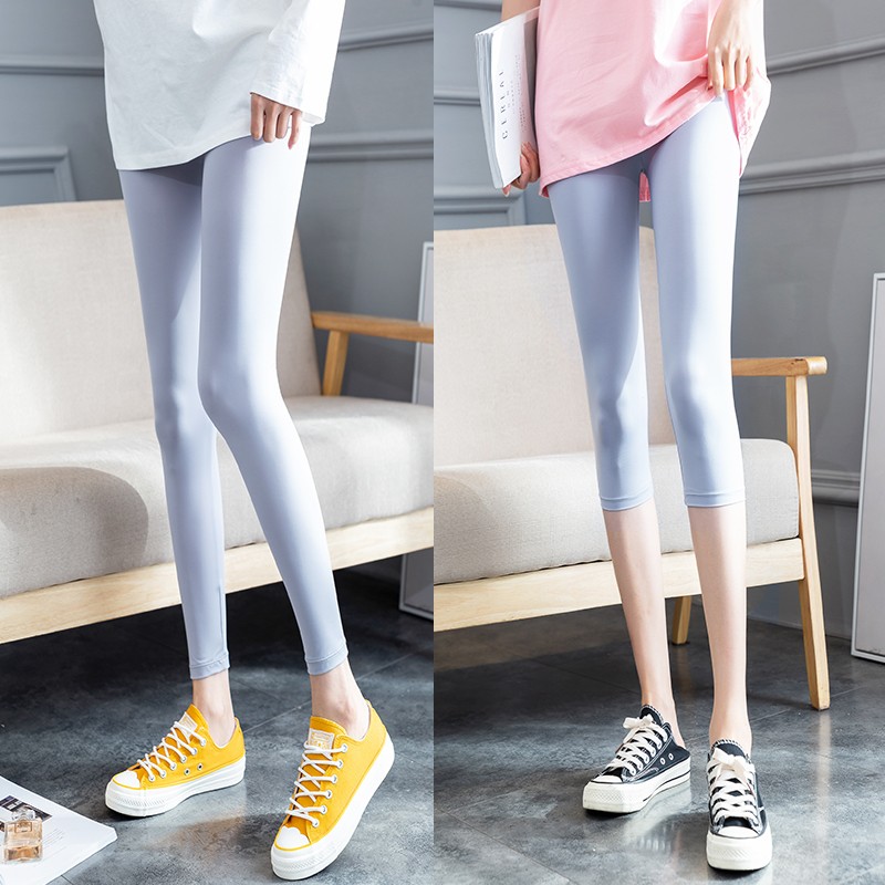 薄款夏外穿弹力丝滑高腰紧身打底裤 惠慕打底裤