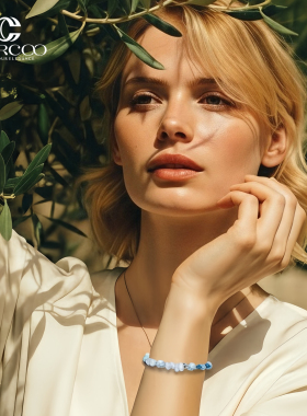 Cercoo/奢蔻水晶幻境手链撞色天然石配饰手饰高级感小众手串饰品