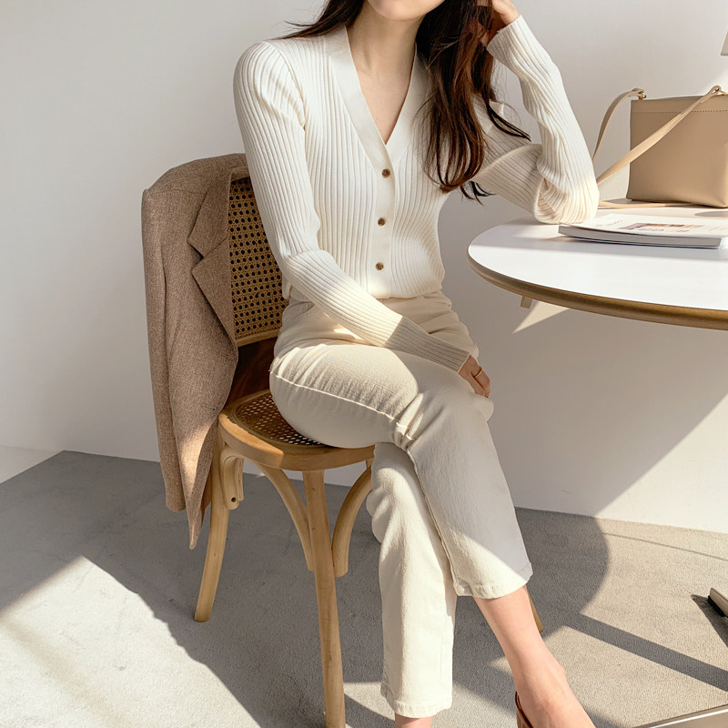 外套春秋2020新款软糯秋装长袖毛衣 少媞毛针织衫