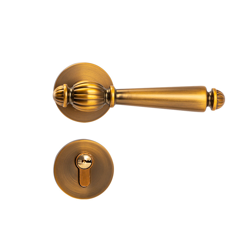 室内静音磁吸分体金色卧室门锁家用通用型房间门把手木门房门锁具 - 图3