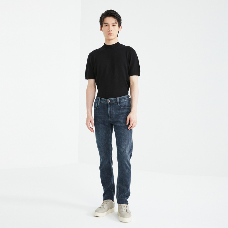 【Q暖丹宁】利郎青年商务牛仔裤男2024冬时尚通勤百搭裤A4DNZ914