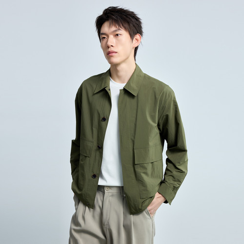 【锦纶面料】利郎青年商务空调服2026年夏季时尚翻领夹克外套男士 - 图1