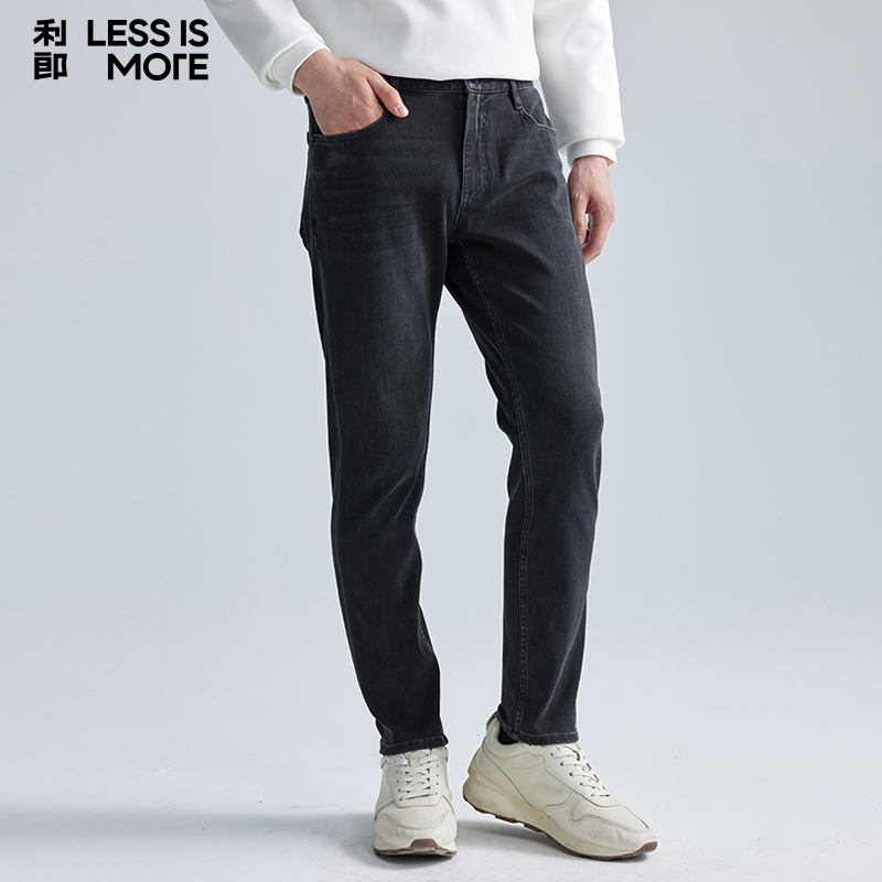 【万向弹面料】利郎青年商务牛仔裤2024冬季弹力休闲百搭通勤裤子