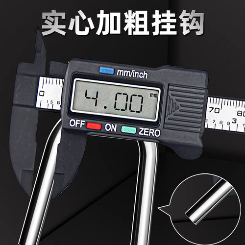 腊肉挂钩实心加粗S型挂肉勾不锈钢挂香肠猪肉加大号尖头晒肉钩子 - 图3