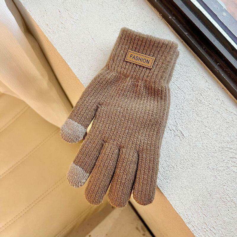 可触屏棉手套男士冬季保暖加绒加厚毛线针织骑行男女同款防寒手套,淘宝优惠券,粉丝福利购,淘宝优惠卷