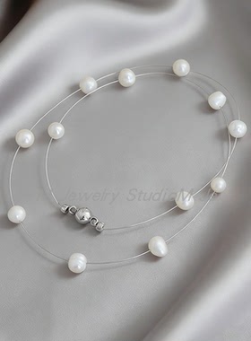 赵露思同款满天星淡水珍珠项链