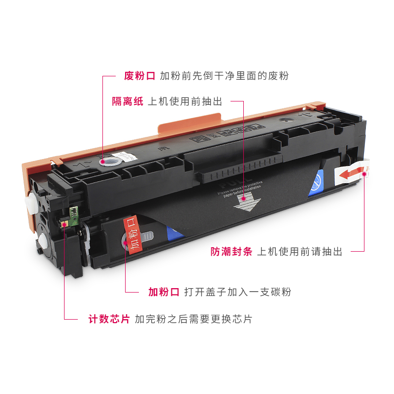 适用惠普HP203A硒鼓CF540A M281fdw M254dw/dn/nw墨盒MFP M280nw M281cdw/fdn/fdw英文版/港版/欧美版打印机-图3