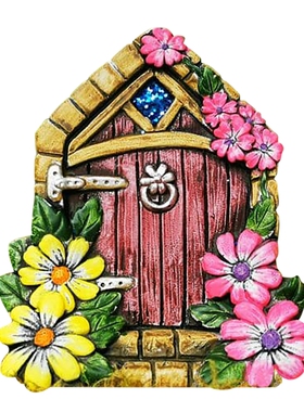 Fairy door 精灵仙女门童话门庭院 树木装饰木质摆件花园装饰品