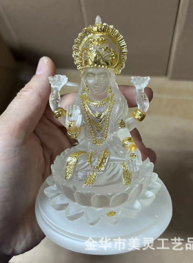 热销新品印度妙音天女神像东南佛佛像水琉璃仙女像树脂工艺品批