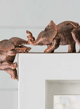 跨境潮流风格新款家居装饰大象章鱼树脂摆件简约现代树脂工艺品