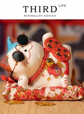 Life's·Blessing·摆件家居存钱储蓄罐招财猫陶瓷装饰品  | 纳福