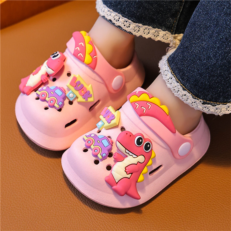 儿童洞洞鞋夏季男童卡通软底防滑小童浴室洗澡小孩恐龙宝宝凉拖鞋,淘宝优惠券,粉丝福利购,淘宝优惠卷