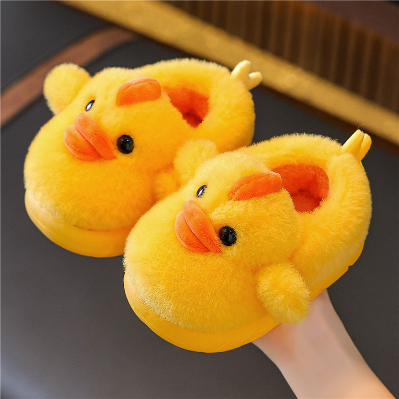 儿童棉拖鞋卡通软底小鸭子2025新款包跟中小童男孩毛毛绒宝宝棉鞋,淘宝优惠券,粉丝福利购,淘宝优惠卷