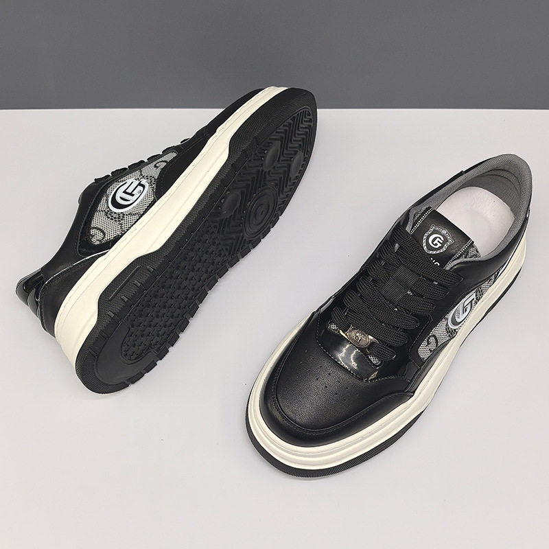 欧洲站男鞋2025春季新款真皮板鞋百搭休闲鞋高端头层牛皮运动鞋子,淘宝优惠券,粉丝福利购,淘宝优惠卷