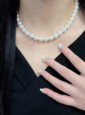 爱依依高级感气质仿珍珠项链女