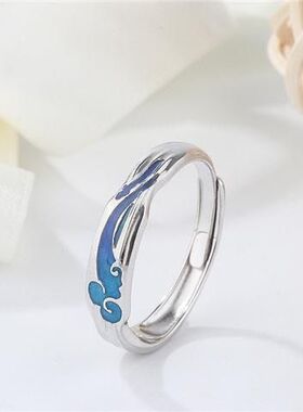 忘羡戒指古风设计情侣对戒