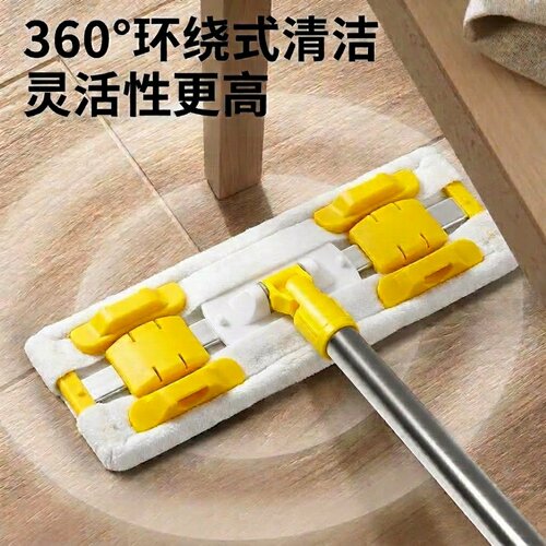 净然大拖把家用旋转平板静电除尘粘毛无纺布一拖净加粗一次性懒人 - 图3
