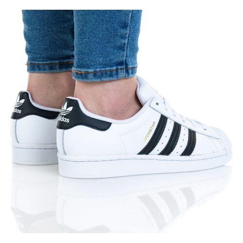 adidas originals 儿童板鞋 秋夏春冬 低帮 防滑耐磨 圆头 白色 - 图1