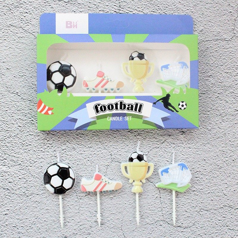 创意足球篮球主题蜡烛节庆用品盒装生日蛋糕装饰烘焙布置派对用品,淘宝优惠券,粉丝福利购,淘宝优惠卷