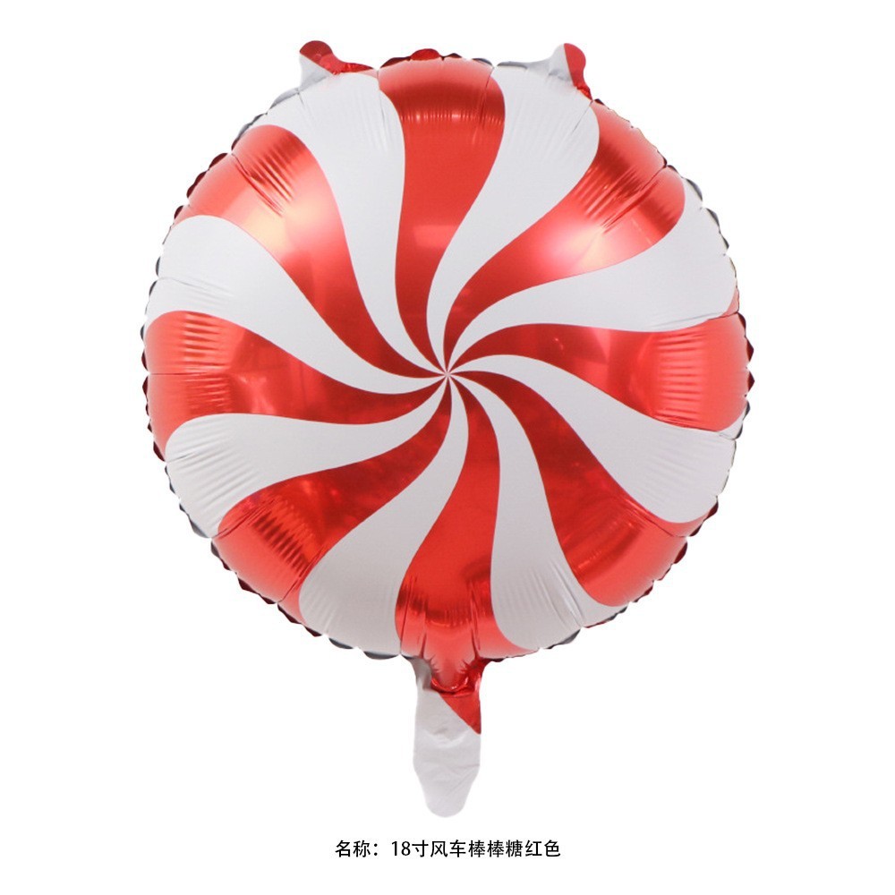 圣诞节礼物盒气球圣人拐杖气球棒棒糖果风车铝膜节日聚会派对气球 - 图3