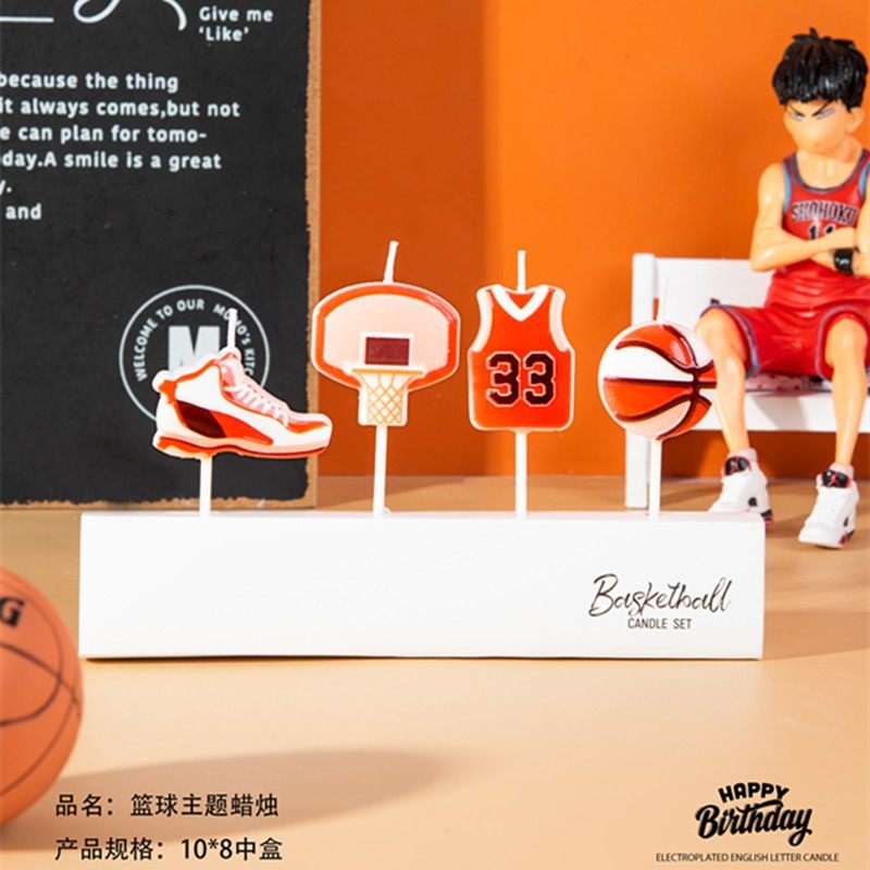 创意足球篮球主题蜡烛节庆用品盒装生日蛋糕装饰烘焙布置派对用品,淘宝优惠券,粉丝福利购,淘宝优惠卷