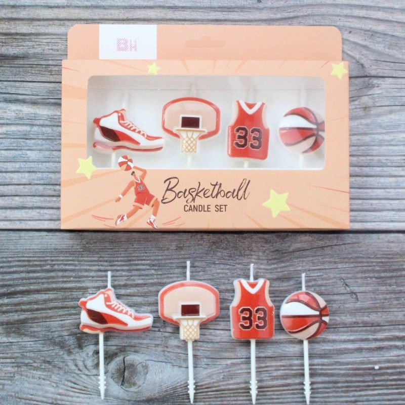 创意足球篮球主题蜡烛节庆用品盒装生日蛋糕装饰烘焙布置派对用品,淘宝优惠券,粉丝福利购,淘宝优惠卷