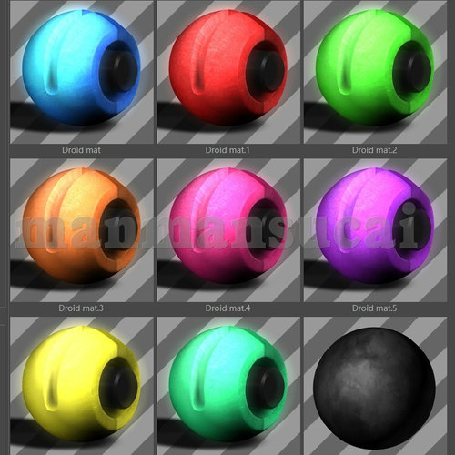 18- C4D材质球预设Cinema 4D Droid Texture Pack vol 2 c4d材质 - 图1