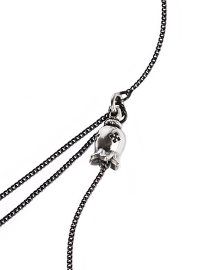 原创恶魔铃兰暗黑中性风毛衣链