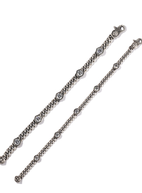 纯银手链AaronX纯银原创锆石