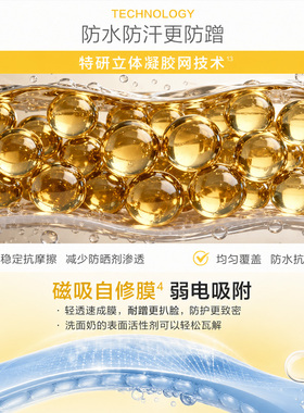 春夏SPF50+户外防晒霜清爽不粘腻