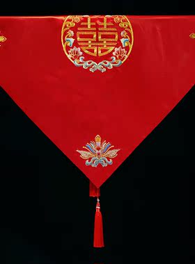 结婚头纱新娘喜帕刺绣秀禾服