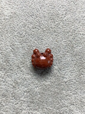 新岫玉螃蟹吊坠天然玉石锁骨链手串diy配饰岫玉高冰螃蟹随机发一