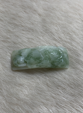 新花玉玫瑰花手牌岫玉手工玉花吊坠diy手串玫瑰地球蓝水墨高冰