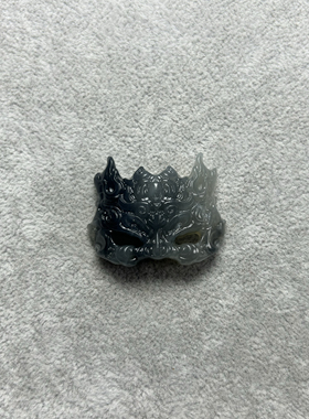 新岫玉麒麟面具吊坠仿古瑞兽天然玉石麒麟手牌国风汉服配饰龙面具