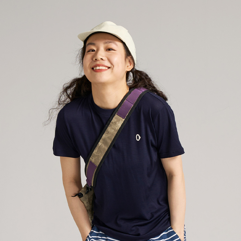 AnKoRau/安高若 零 女士新品夏户外轻量薄型羊毛短袖T恤A0231TS37 - 图1