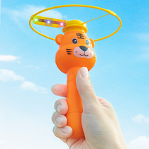 Bamboo Dragonfly Children Toy Boy Flying Saucer Top Outdoor Luminous Flying Disc Fly Sky Fairy Catapult rotary aircraft