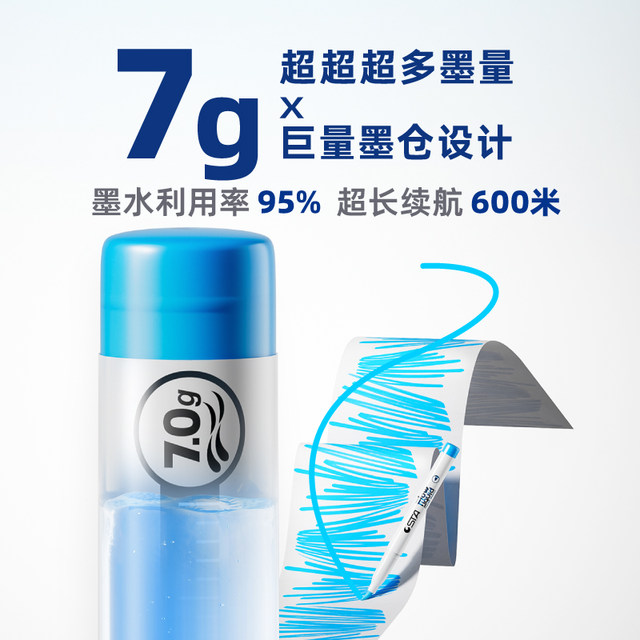 Star 1302 large volume straight liquid acrylic marker pen