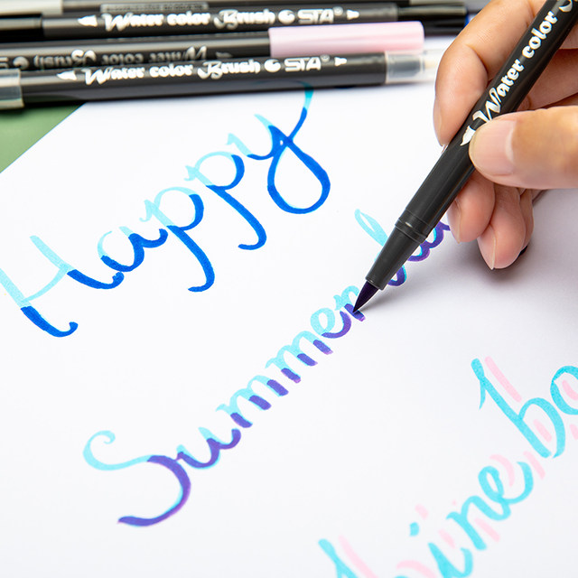 Star hand-painted double-headed color 24 soft-head markers