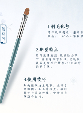 LADES/蓝蒂丝蓝系列L12纸片遮瑕刷泪沟法令纹扁头细节遮瑕刷单支