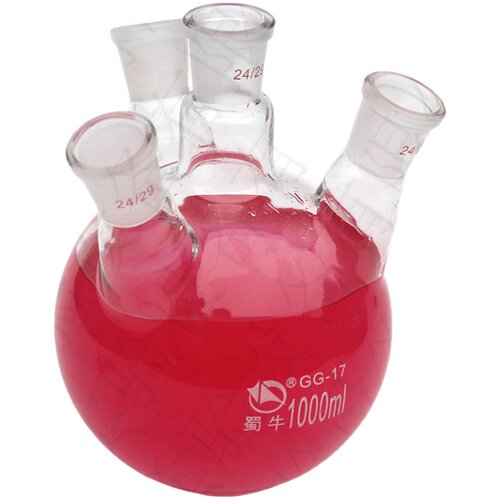 四口烧瓶高硼硅圆底反应瓶100/250/500/1000/2000/5000ml - 图3