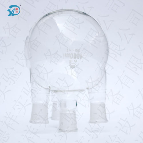 四口烧瓶高硼硅圆底反应瓶100/250/500/1000/2000/5000ml - 图0