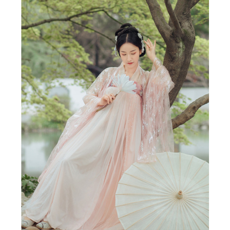 女鲛人泪花嫁大袖衫原创齐胸裙汉服 妃子络民族服装/舞台装