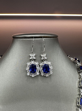 奢华重工斯里兰卡蓝宝石项链梵高的星空璀璨满天星晚宴礼服三件套