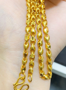 南非锡金仿真新款项链精工男女男士瓜子链麻花麦穗