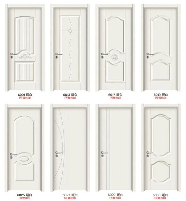 Interior door painted, environmentally friendly, paint-free, flat opening